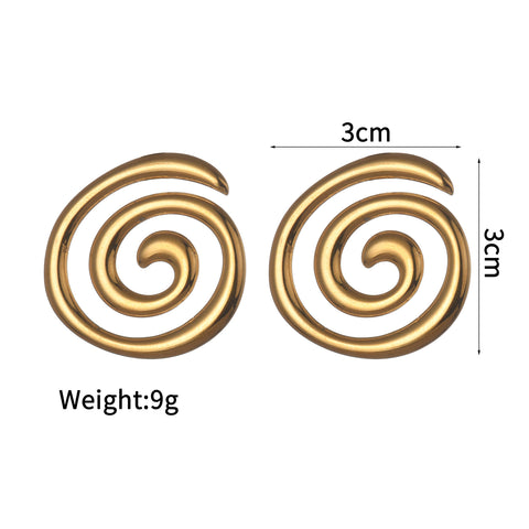 Summer New Electroplating Stainless Steel Studs Women