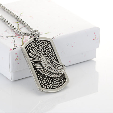 Stainless Steel Casting Tag Creative Necklace
