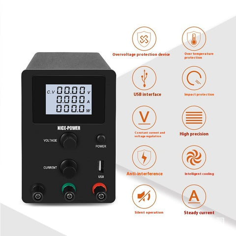 Digital Display Adjustable DC Stabilized Power Supply High Precision LCD Screen Power Supply With USB Jack