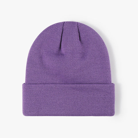 Autumn And Winter Light Board Warm Thickened Double-layer Simplicity Women's Knitted Hat