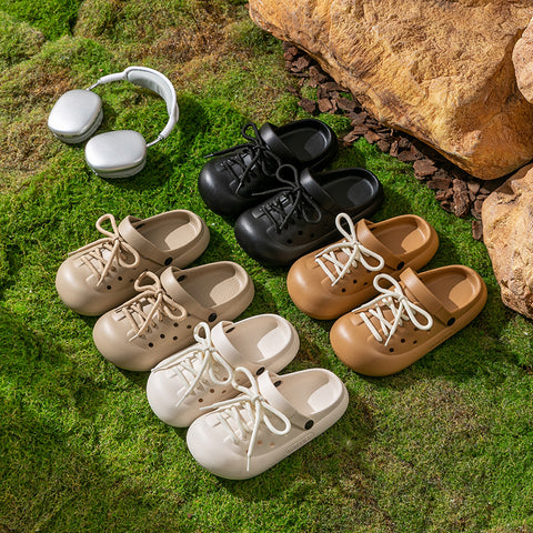 Korean Style EVA Lace-up Closed Toe Sandals