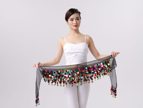Fashion Simple Color Sequins Belly Dance Waist Chain