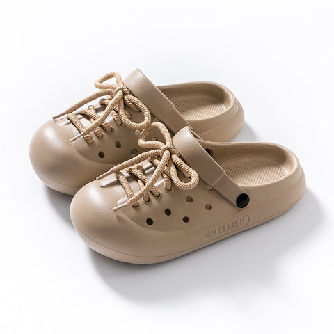 Korean Style EVA Lace-up Closed Toe Sandals