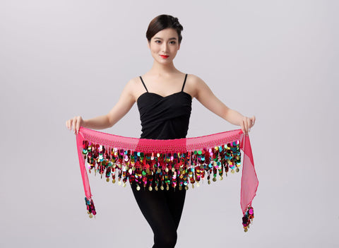 Fashion Simple Color Sequins Belly Dance Waist Chain