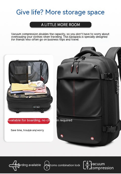 Travel Backpack Men's Business Multifunction Computer Bag Vacuum Compression Large-capacity Backpack