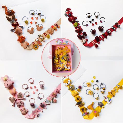 24-piece Children's Day Gift Children's Hairpin Headdress Girls Baby Hair Clip Cute Princess Hair Accessories Set