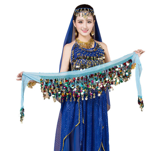 Fashion Simple Color Sequins Belly Dance Waist Chain