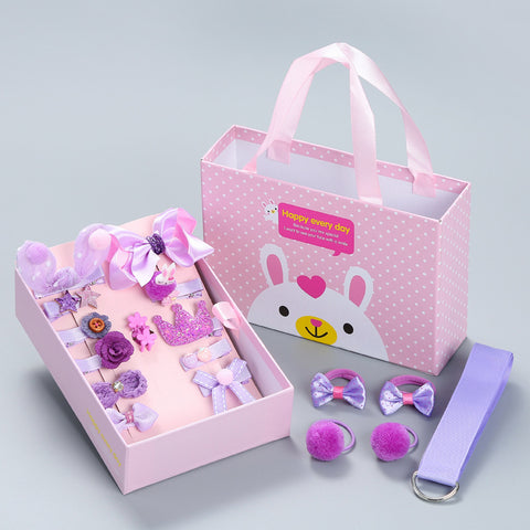 Children's Hair Accessories 18-piece Set Crown Bow Headdress