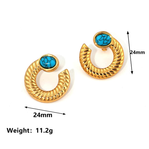 Summer New Electroplating Stainless Steel Studs Women