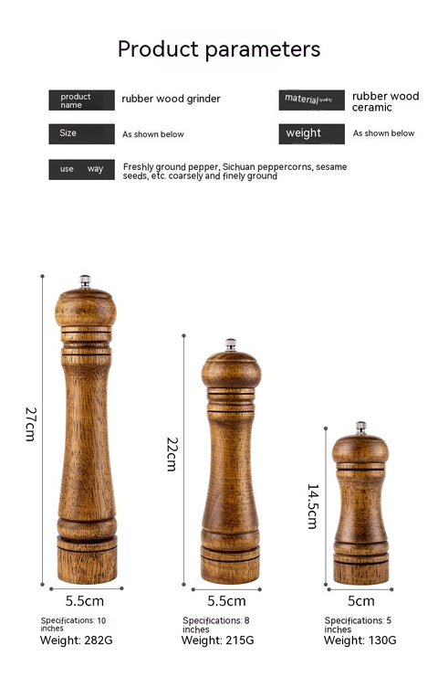 Manual Pepper Grinder Oak SHAKERS