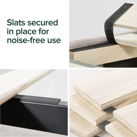 Queen Bed Frame Misty Bed Mattress Base, Light Grey | Upholstered Button Tufted Fabric Platform | Bedroom Furniture