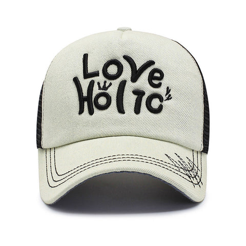 Spring And Summer Fashion Embroidery Alphabet Peaked Cap Outdoor Travel