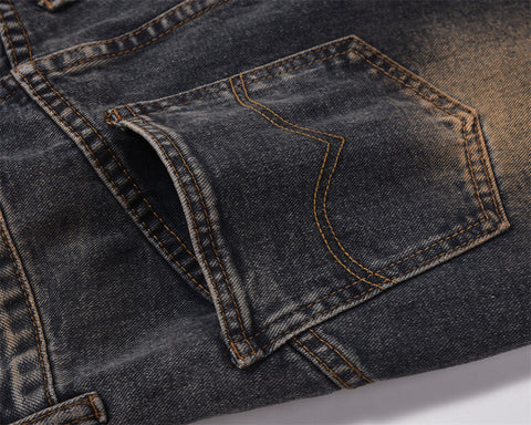Denim Slightly Flared Denim Trousers For Men