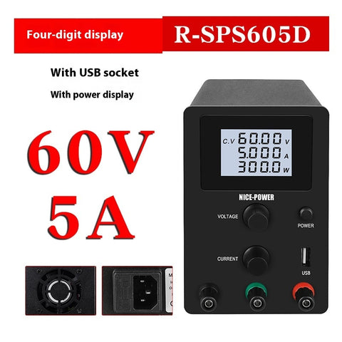 Digital Display Adjustable DC Stabilized Power Supply High Precision LCD Screen Power Supply With USB Jack