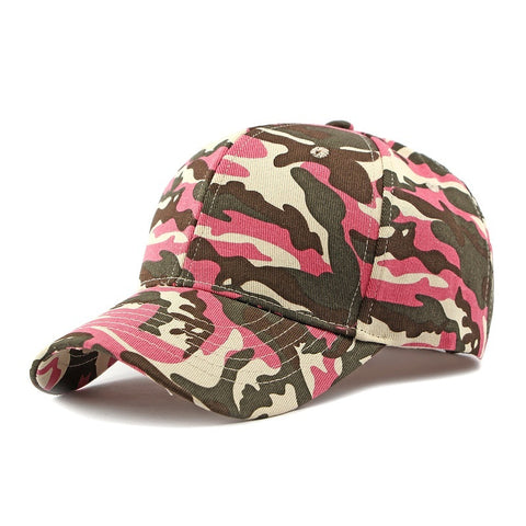 Camouflage Cotton Baseball Cap Outdoor Sun Protection Sports Hard Top Peak Cap