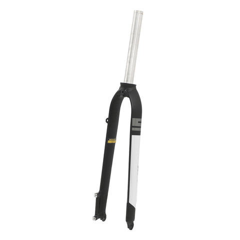 Bike Front Fork Aluminium Alloy Straight Tube Rigid Bicycle Fork for Mountain Bike Black White