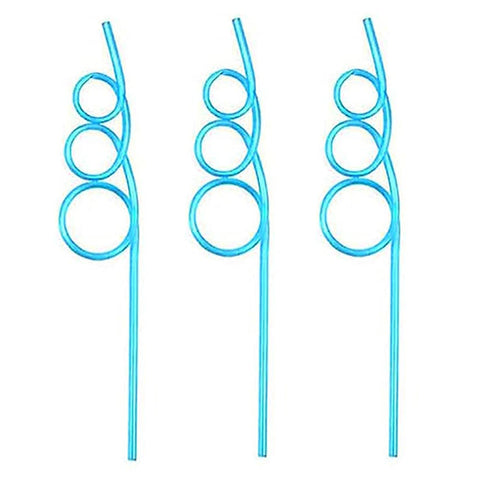 Disposable Plastic Straw With Crystal Shape