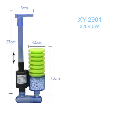Aquarium Sponge Filter, Submersible Pump, Water Circulation Biochemical Filter