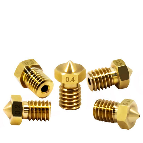 3D Printer E3D Nozzle Smooth Brass Nozzle M6 Threaded Brass Parts