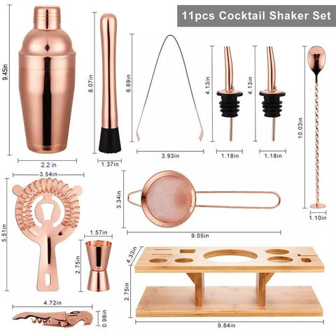 Stainless Steel Bar Tool Set 750 Cocktail Shaker