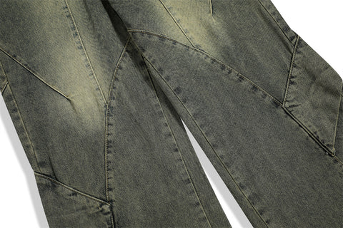 Washed Denim Overalls For Men