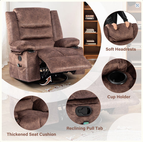 Brown Chaise Longue Sofa