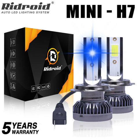 Pair H7 LED Headlight Bulb Kit High-Low Beam 8000K Super Blue 26000LM Light Bulb