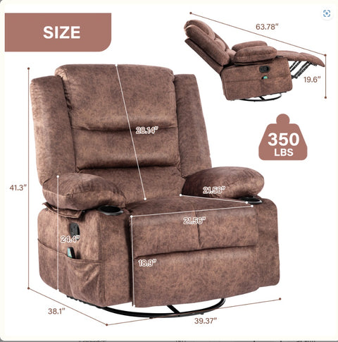 Brown Chaise Longue Sofa