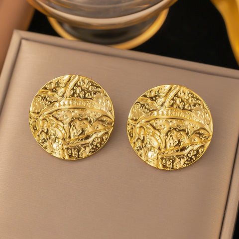 Summer New Electroplating Stainless Steel Studs Women