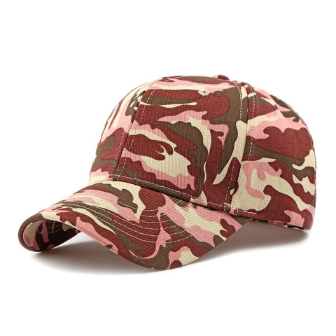 Camouflage Cotton Baseball Cap Outdoor Sun Protection Sports Hard Top Peak Cap