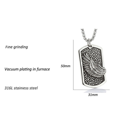 Stainless Steel Casting Tag Creative Necklace