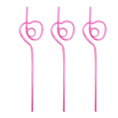 Disposable Plastic Straw With Crystal Shape