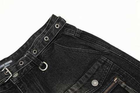 Fashion Holes Denim Overalls Men