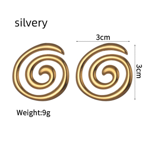 Summer New Electroplating Stainless Steel Studs Women