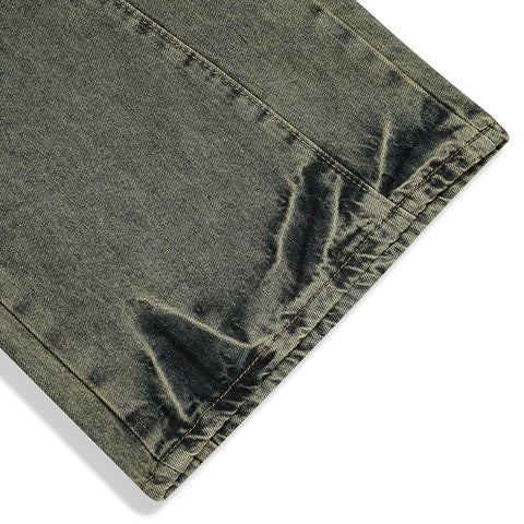 Washed Denim Overalls For Men