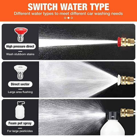 2 Battery Cordless Car High Pressure Washer Jet Wash Cleaner Gun Portable UK