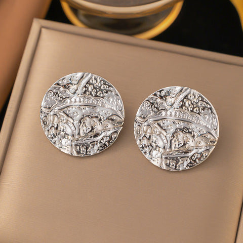 Summer New Electroplating Stainless Steel Studs Women