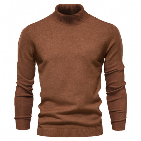 Solid color turtleneck sweater