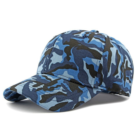 Camouflage Cotton Baseball Cap Outdoor Sun Protection Sports Hard Top Peak Cap