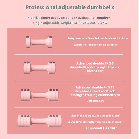 Chinese Layer Pie Adjustable Small Dumbbell Women's Fitness Equipment Home Removable