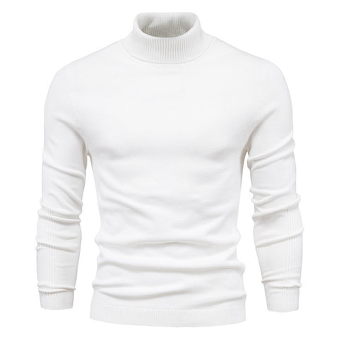 High Neck Men's Casual Knit Sweater
