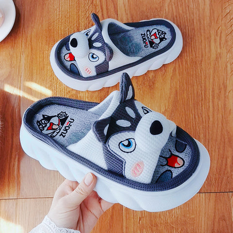 Fashion Four Seasons Linen Slippers Indoor Home Women