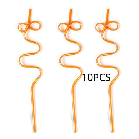 Disposable Plastic Straw With Crystal Shape