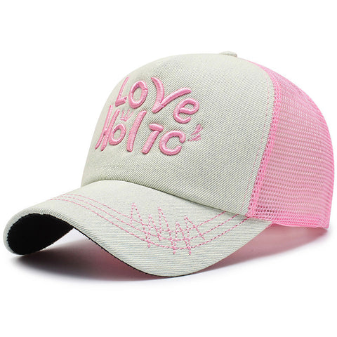 Spring And Summer Fashion Embroidery Alphabet Peaked Cap Outdoor Travel