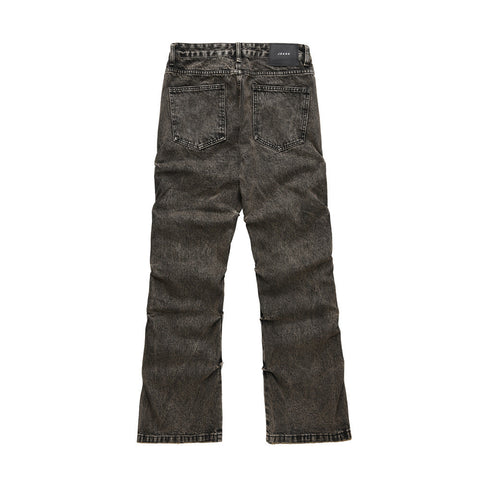Pleated Loose Denim Trousers Men